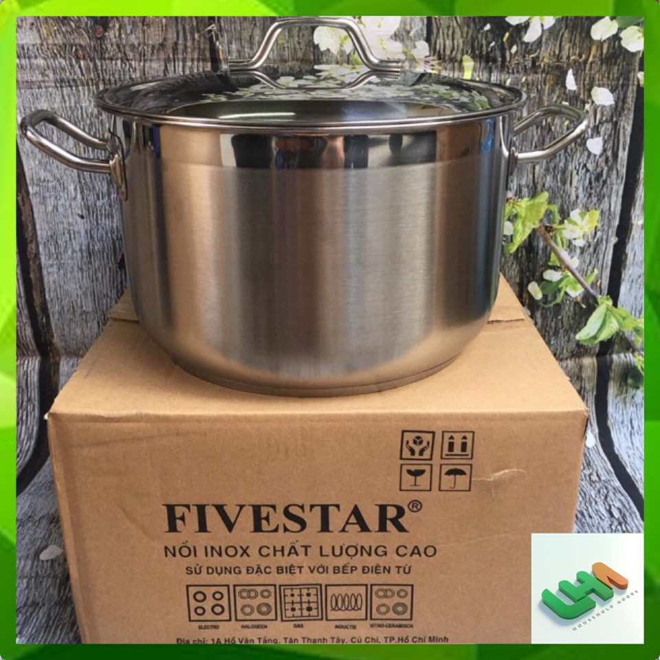 Nồi inox, nồi luộc gà 3 đáy đk 30cm fivestar