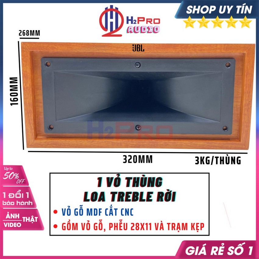 Vỏ Loa Treble Kèn J.b.l 250, 350, 450 Thùng Gỗ - Vừa Họng 11X28 Ren Xoáy, Có Trạm Kẹp, Sang Trọng - Đẳng Cấp-H2Pro Audio