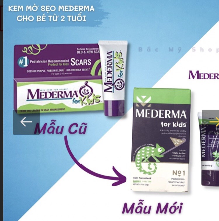 Kem trị sẹo mederma for kids