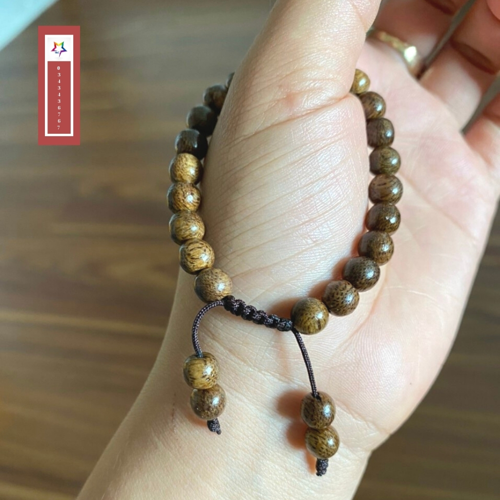 Vòng tay Trầm Hương chuỗi hạt giành cho trẻ em đeo - Mang lại Bình an, May mắn cho bé