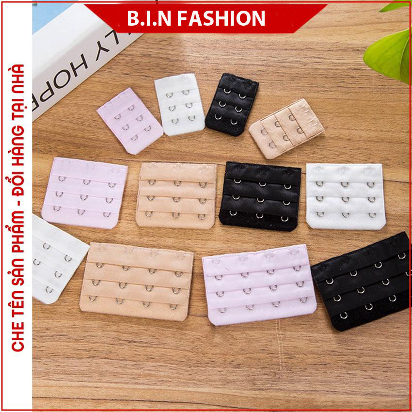 Thanh nối dây áo ngực 2 móc, 3 móc cài - miếng tăng chiều dài dây áo ngực - phụ kiện áo ngực - Dùng khi áo ngực bị chật vòng lưng