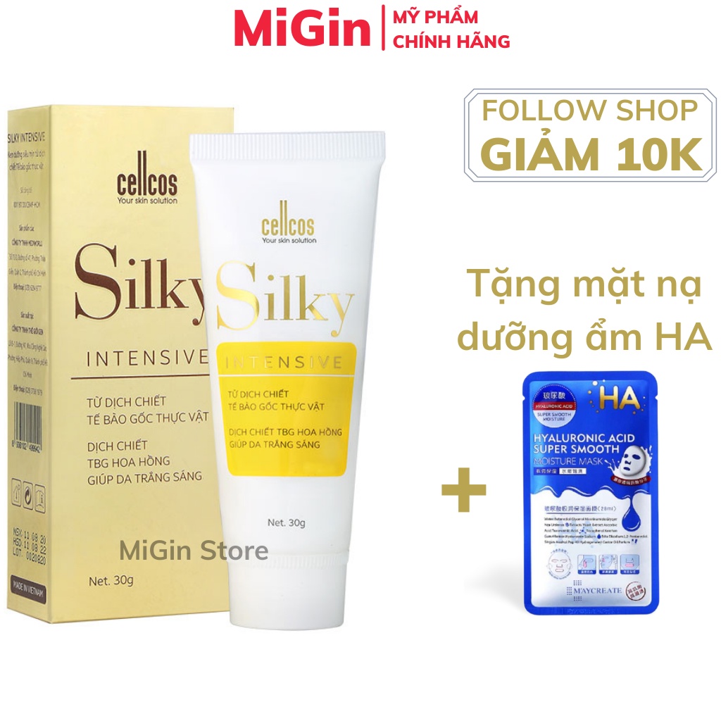 Kem dưỡng ẩm Silky intensive 30g, kem cấp ẩm, dưỡng trắng da