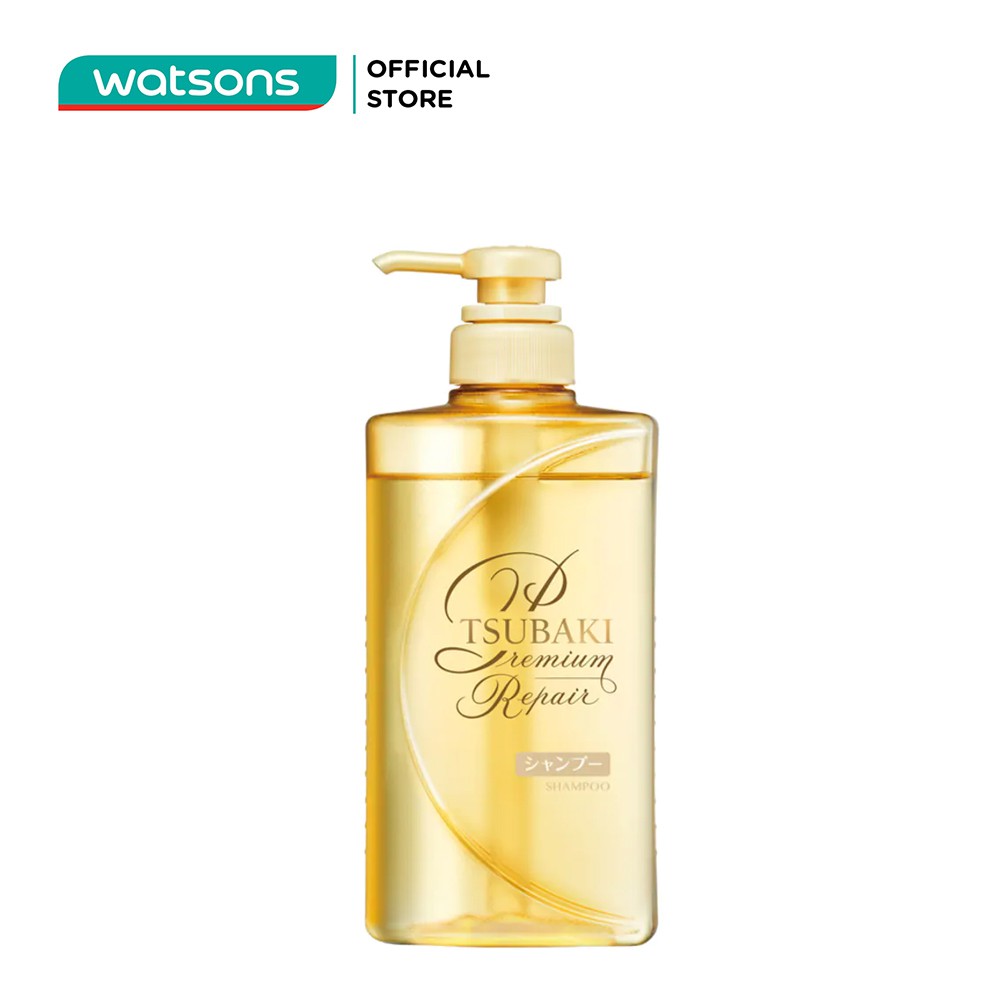 Dầu Gội Tsubaki Phục Hồi Ngăn Rụng Tóc 490ml Premium Volume & Repair Shampoo