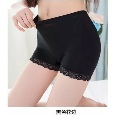 Quần mặc váy vải cotton co dãn phối viền ren mềm chống lộ cao cấp