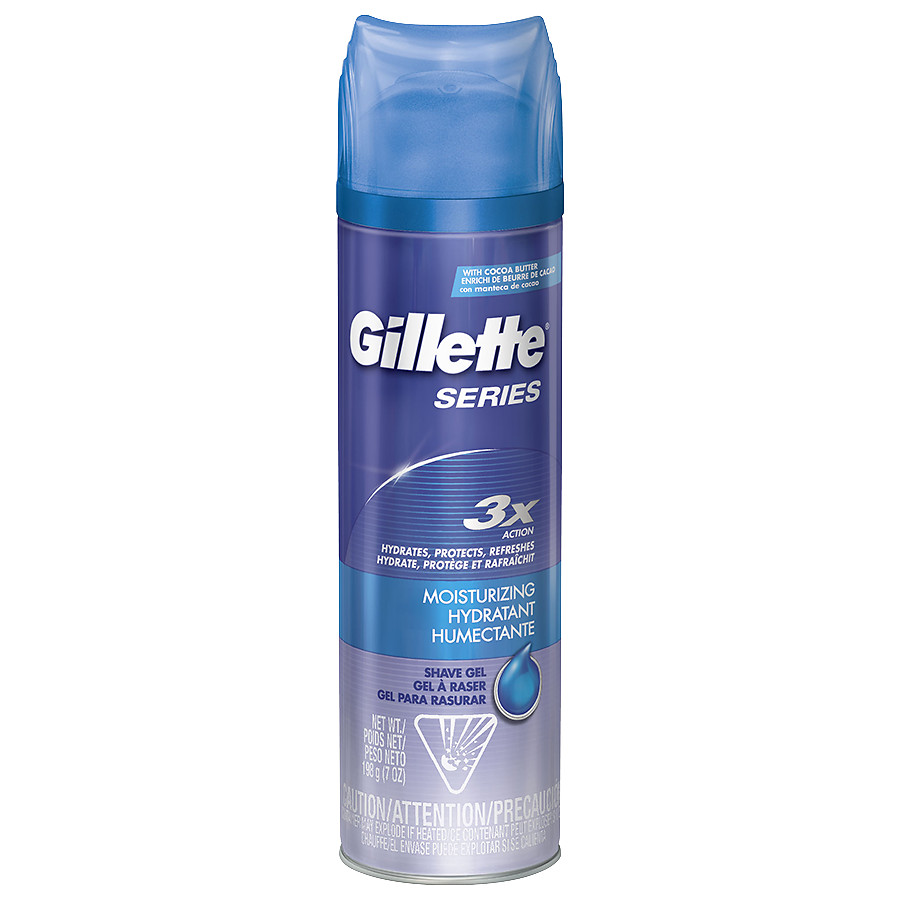 Gel cạo râu Gillette Series Moisturizing Hydratant Humectante 198g - Xanh dương đậm