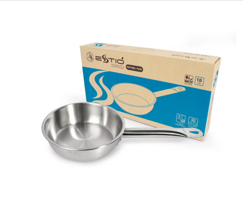 Chảo inox zebra estio 3 đáy 18cm - 175088