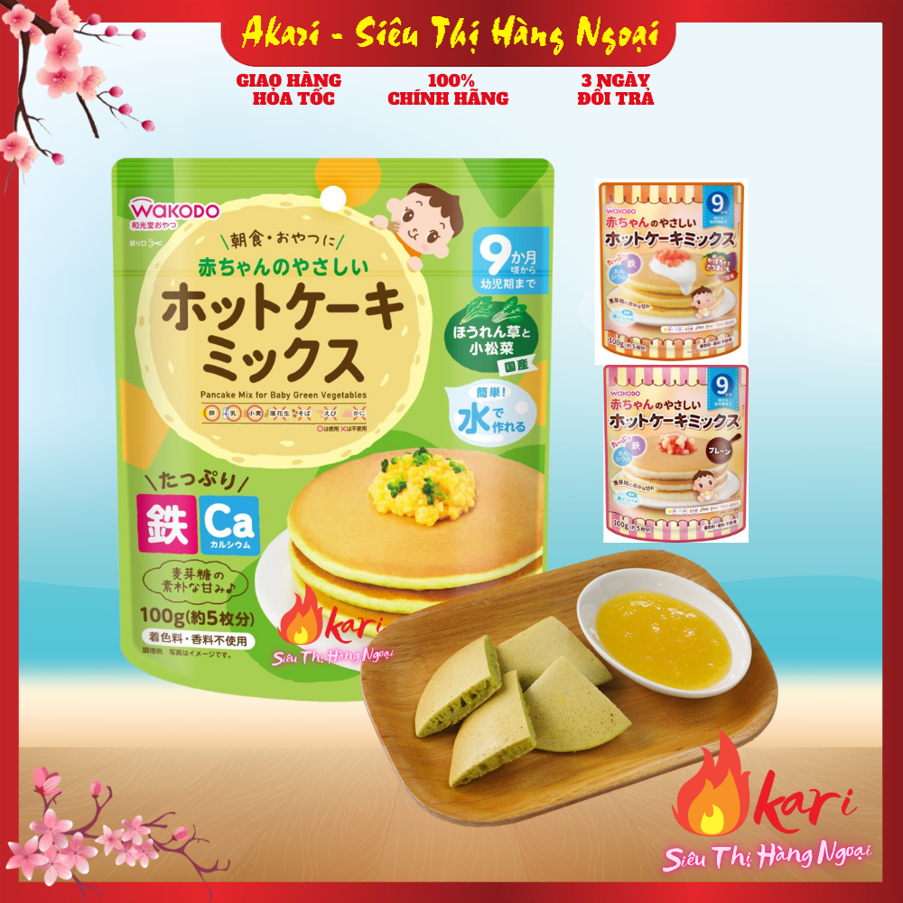 Bột làm bánh rán Doremon Pancake Wakodo cho bé từ 9 tháng 100g