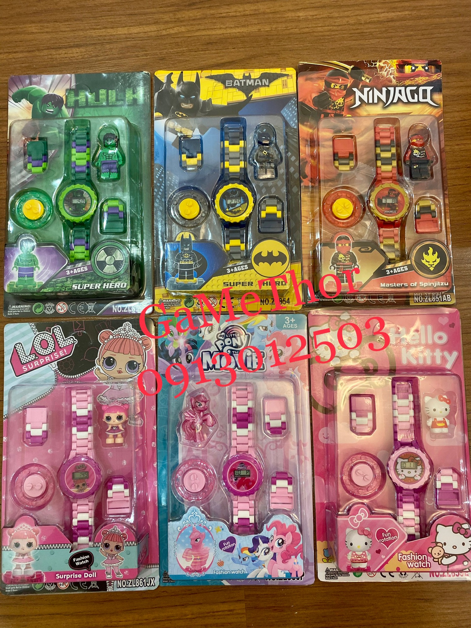 Đồng hồ Lego cho bé gái Kitty, Pony, Lol sale siêu rẻ đẹp