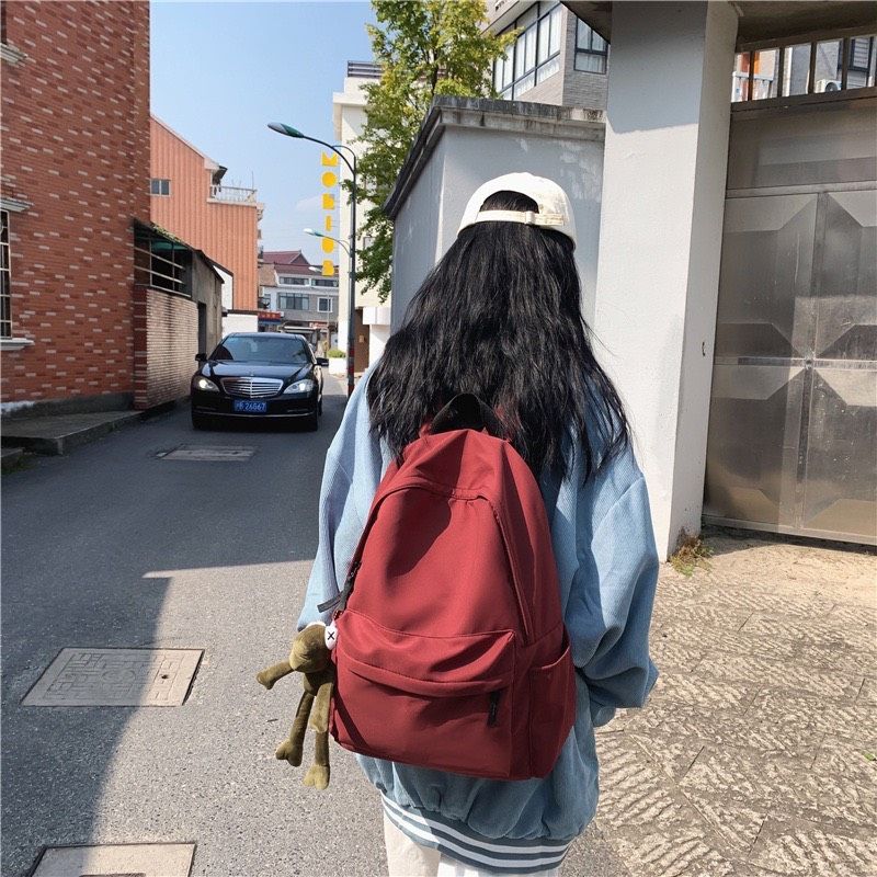 Balo Ulzzang kiểu Hàn quốc trơn basic đi học đi chơi nam nữ
