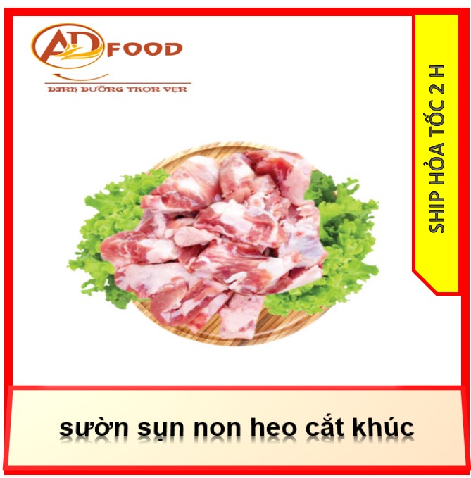 Sườn sụn non heo cắt khúc sẵn túi 1kg