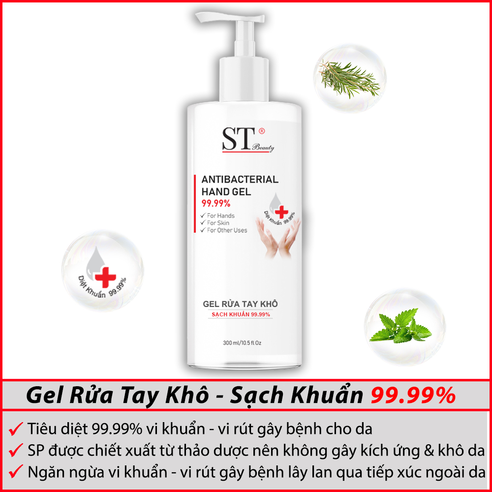 Gel Rửa Tay Khô  ST Beauty 300ml Hiệu Quả Làm Sạch Da Vượt Trội - Làm Mềm Mịn & Cân Bằng Độ Ấm Cho Da