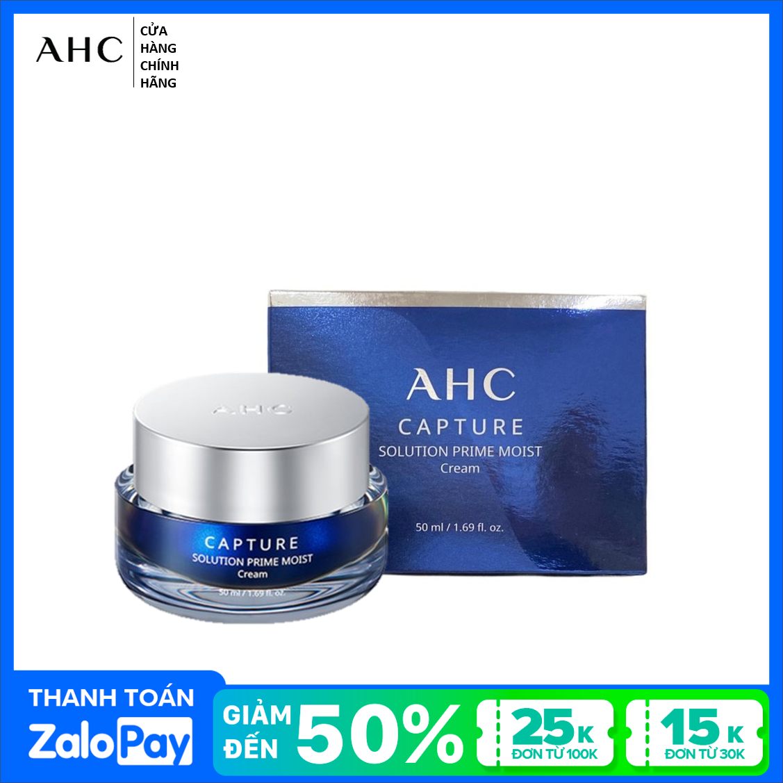 [HCM]Kem dưỡng ẩm AHC Capture Solution Prime Moist Cream 50ml