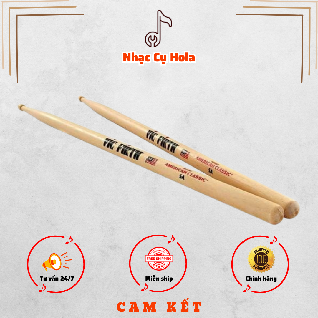 Dùi trống vic firth - hickory american classic – chính hãng usa - 5a 7a 8d