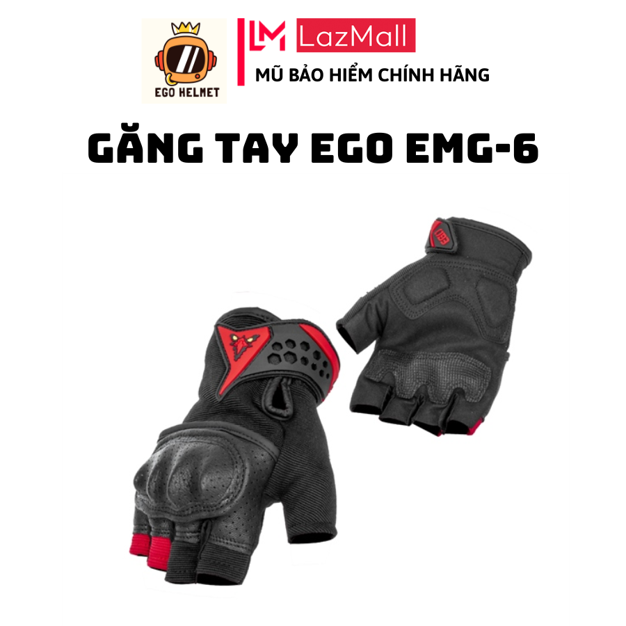 Găng tay ego emg-6 cụt ngón chính hãng - ego helmet store