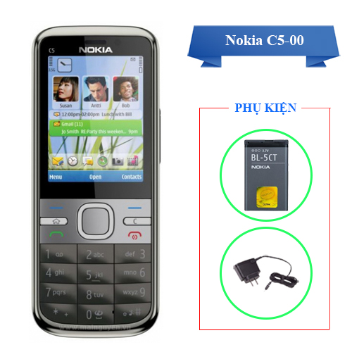 [MIỄN PHÍ SHIP] Điện thoại Nokia C5-00 Có 3G tải Game JAVA Treo Game Thoải Mái Bảo Hành 12 Tháng