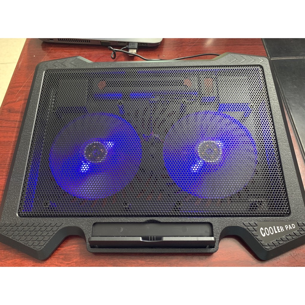 Đế Tản Nhiệt Quạt tản nhiệt Laptop Cooler S200 Pad 2 Quạt lớn Đèn Led Đế