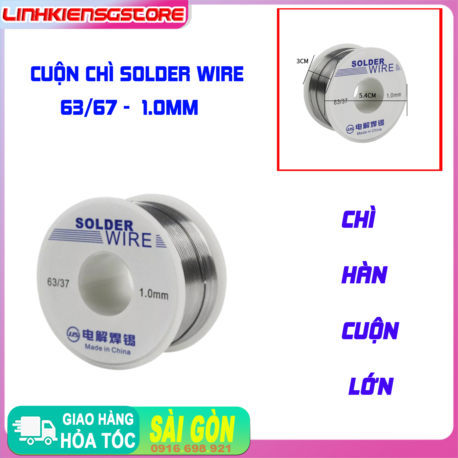 Cuộn Chì Hàn Lớn 100g Cao Cấp 1mm Loại Tốt