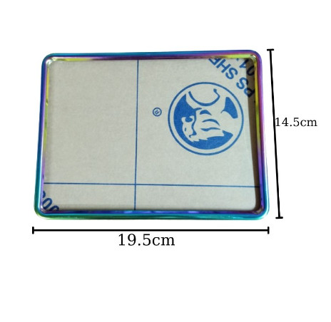 Khung viền titan 7 màu ốp biển xe máy có kèm đế inox và tấm nhựa mica lắp tại nhà đơn giản