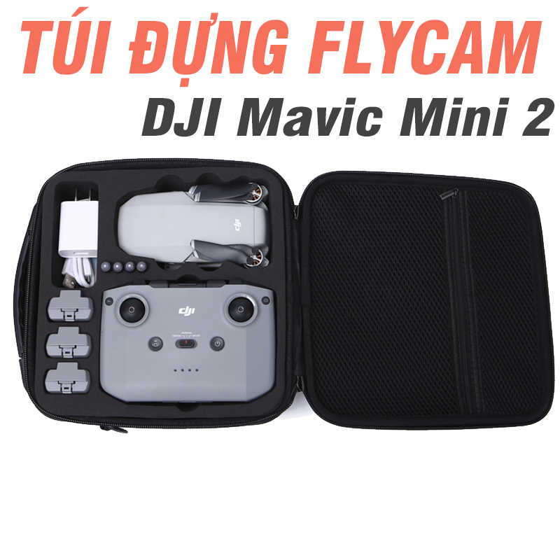 Túi đựng flycam DJI mini2 /2SE có dây đeo xốp cứng bảo vệ flycam và phụ kiện flycam (màu xám)