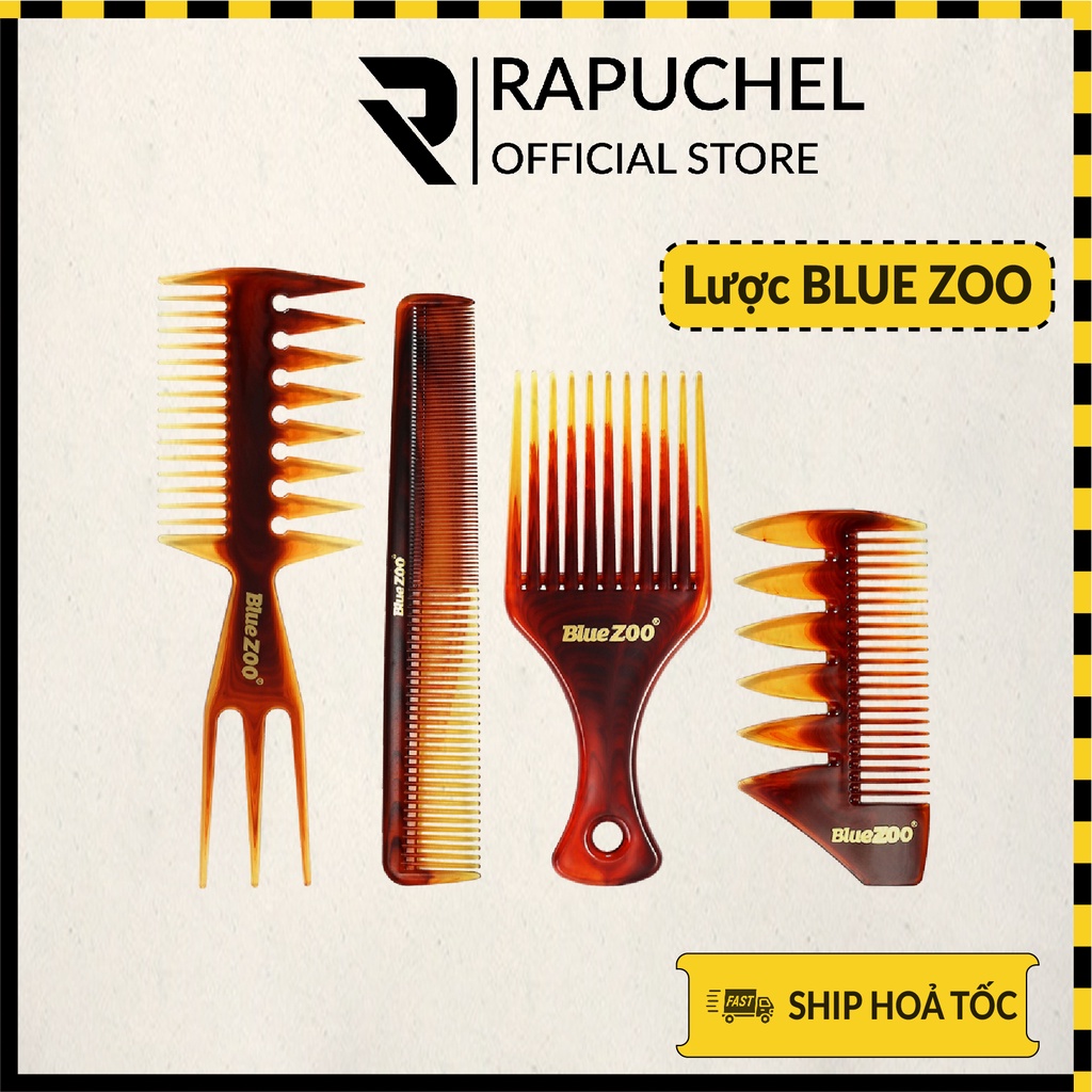 Lược chải tóc xương cá tạo Kiểu Texture Trifica Comb BlueZoo Chính Hãng Rapuchel Store L01