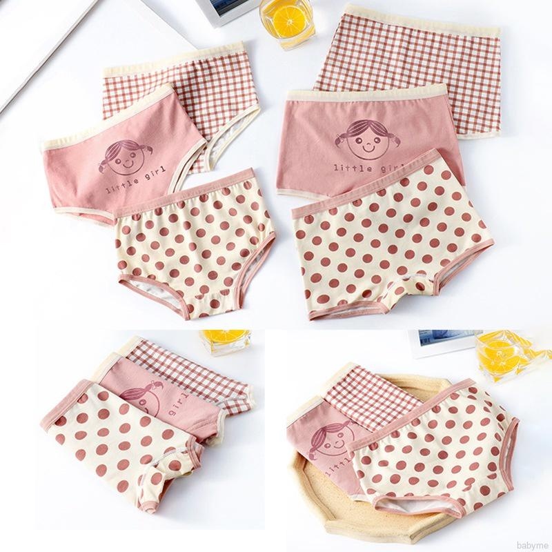 Bộ Đồ Lót Cotton Nguyên Chất Kháng Khuẩn Dành Cho Bé Gái 4