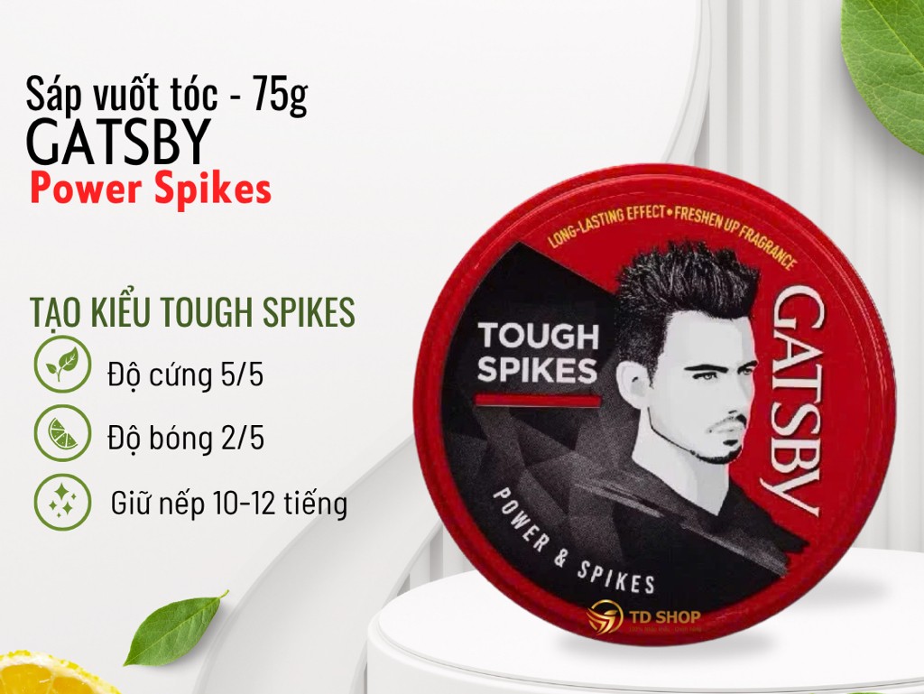 Wax tạo kiểu tóc gatsby power & spikes - đỏ 75gr