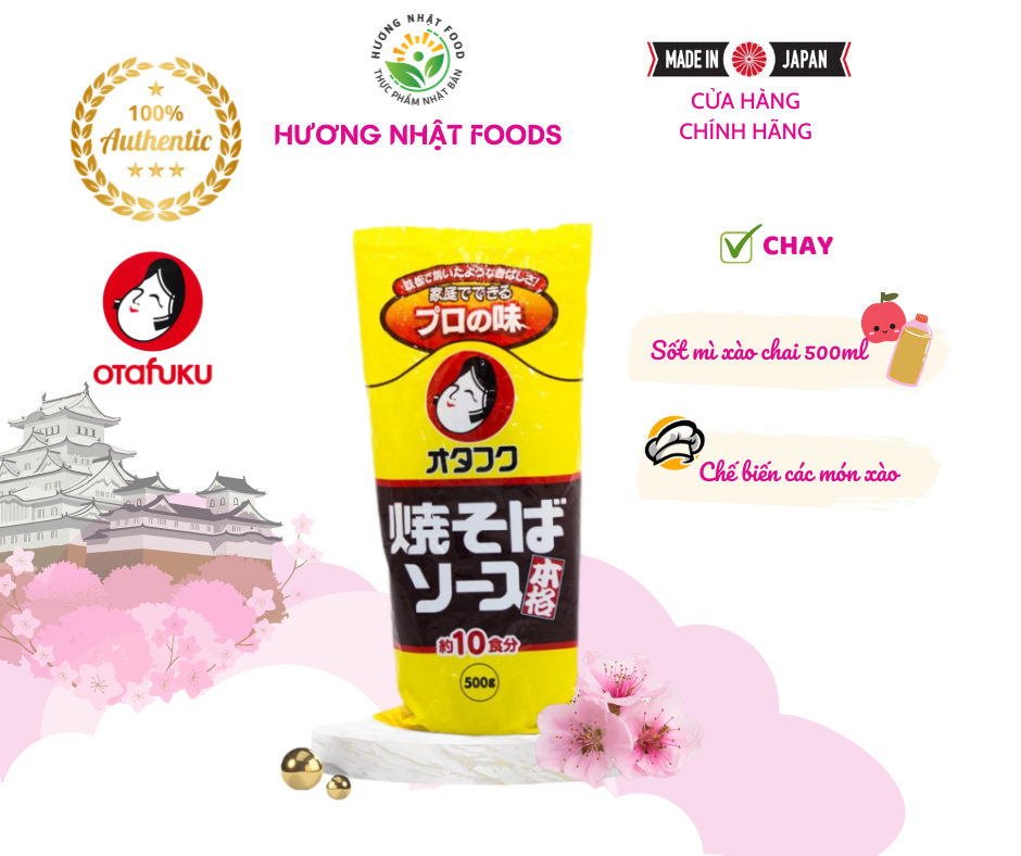 [CHUẨN NHẬT 100%] NƯỚC SỐT MÌ YAKISOBA SAUCE NHẬT BẢN 500G