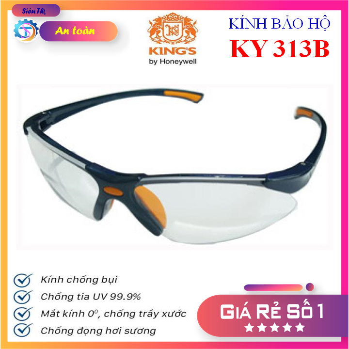 Kính bảo hộ cao cấp Kings KY313B, chống bụi , chống xước , bảo vệ mắt