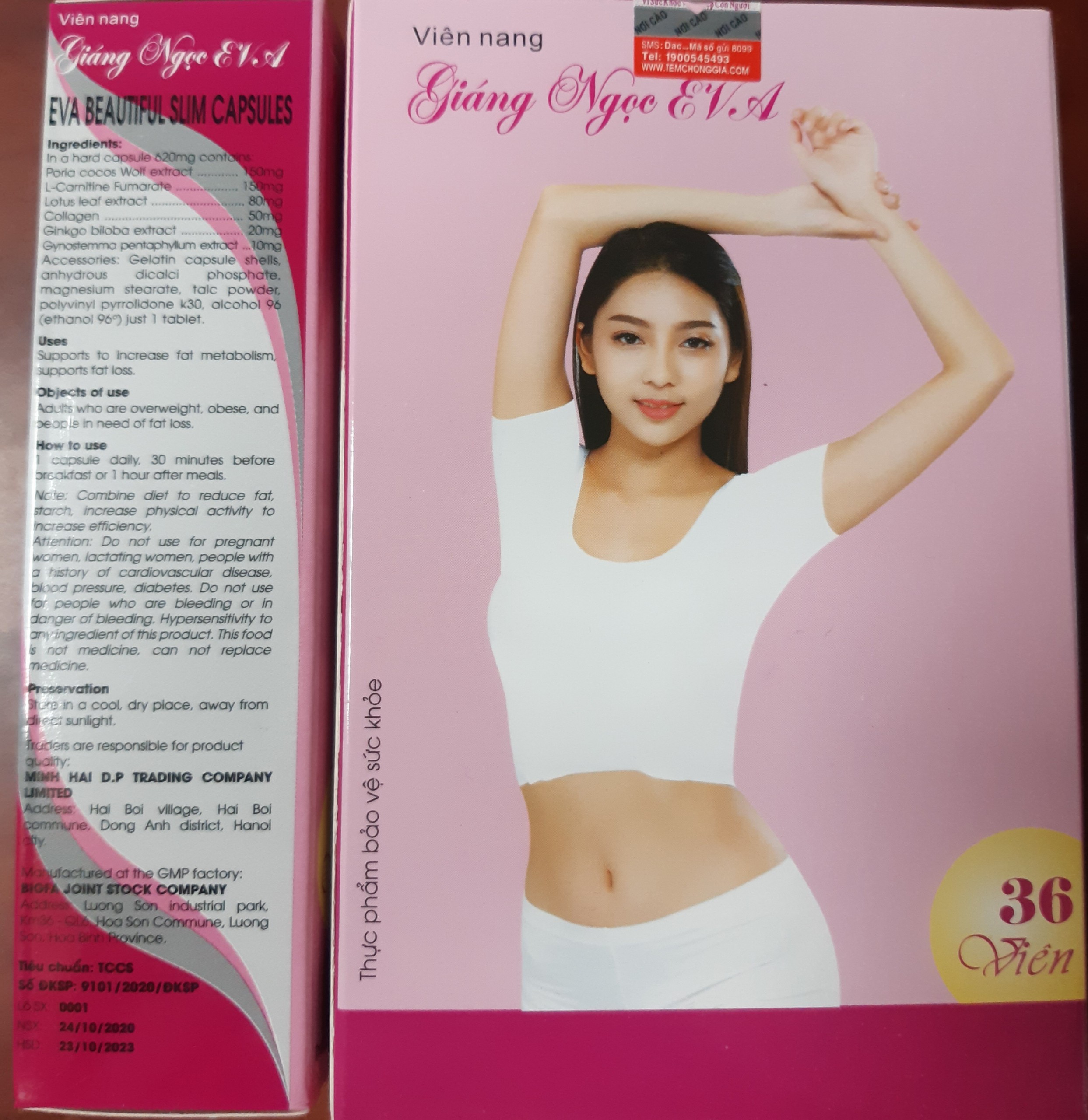 Viên giảm cân Eva ( vỉ 12 viên) - Eva weight loss pills (blister of 12 tablets)