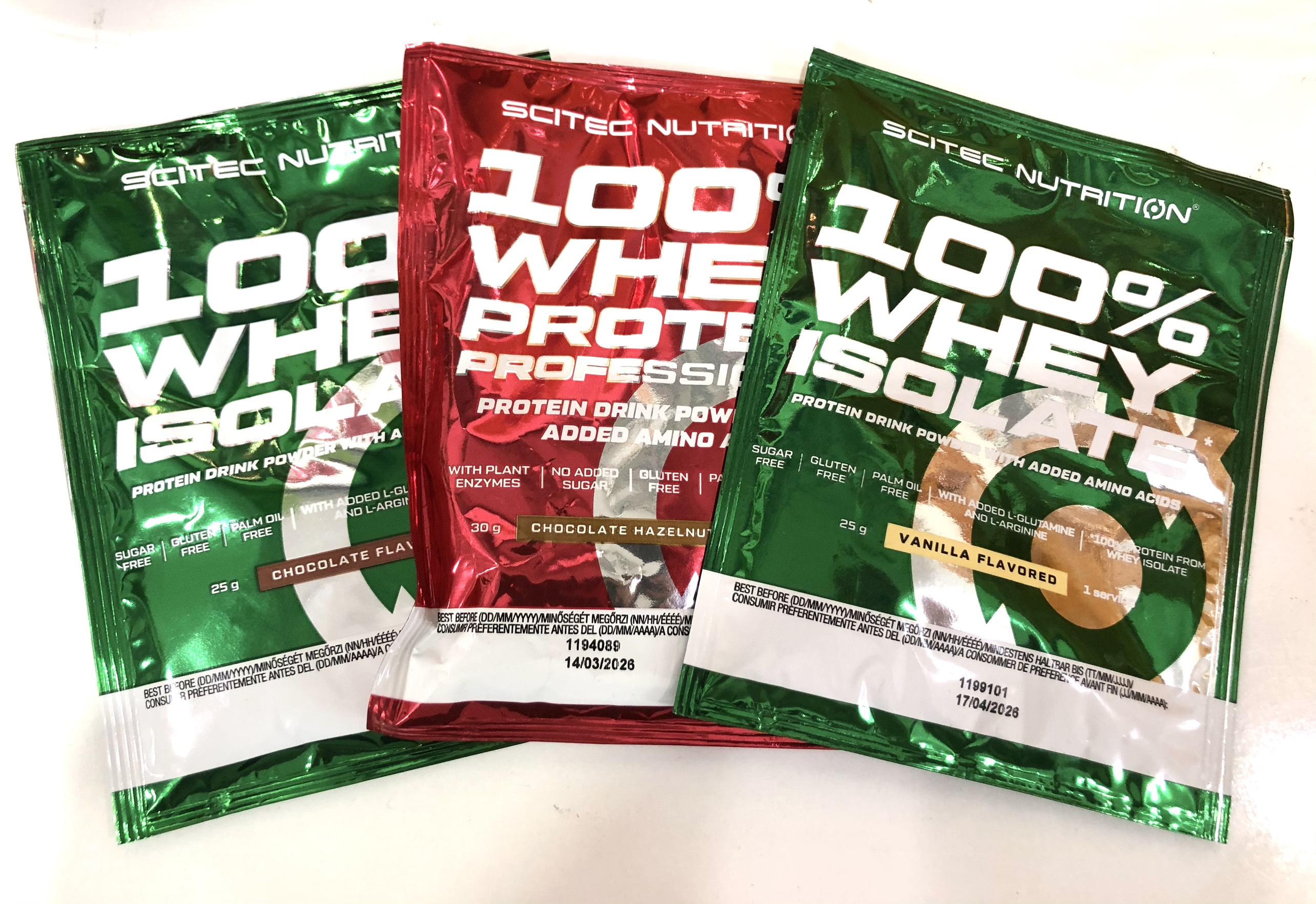 Sample Whey Protein | Combo 3 gói 30g Scitec Nutrition Sample 100% Whey Protein Professional & Isolate