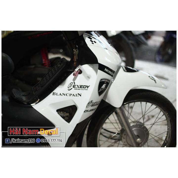 Tem trùm wave a trắng đen lamboghini