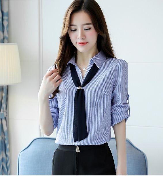 [HCM]Áo sơ mi nữ thắt cavat
