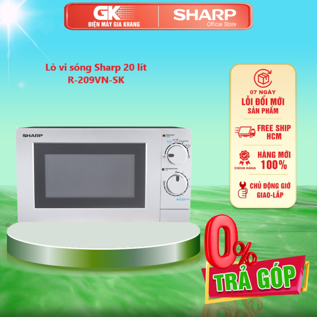 R-209VN Lò vi sóng Sharp 20 lít R-209VN-SK - GIAO TOÀN QUỐC - FREESHIP HCM