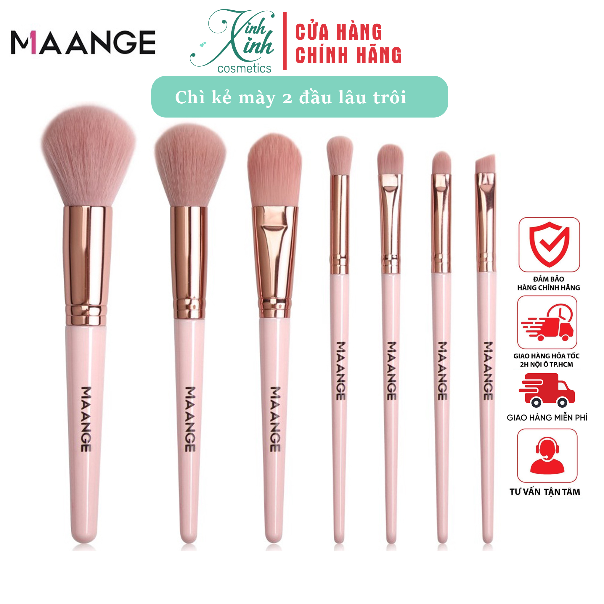 Bộ cọ trang điểm maange 7 cây cao cấp - lông cọ siêu mềm
