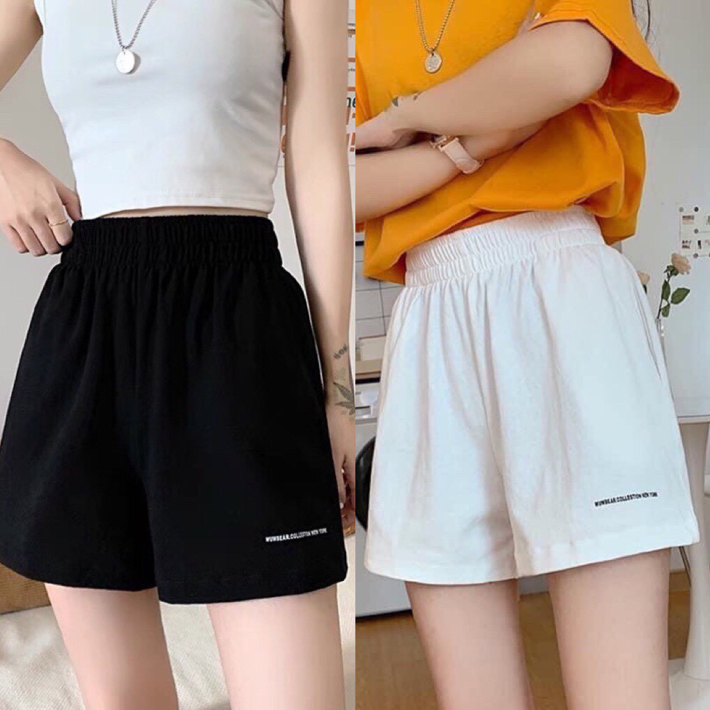 Quần đùi nữ sporty, quần short nữ thể thao in chữ