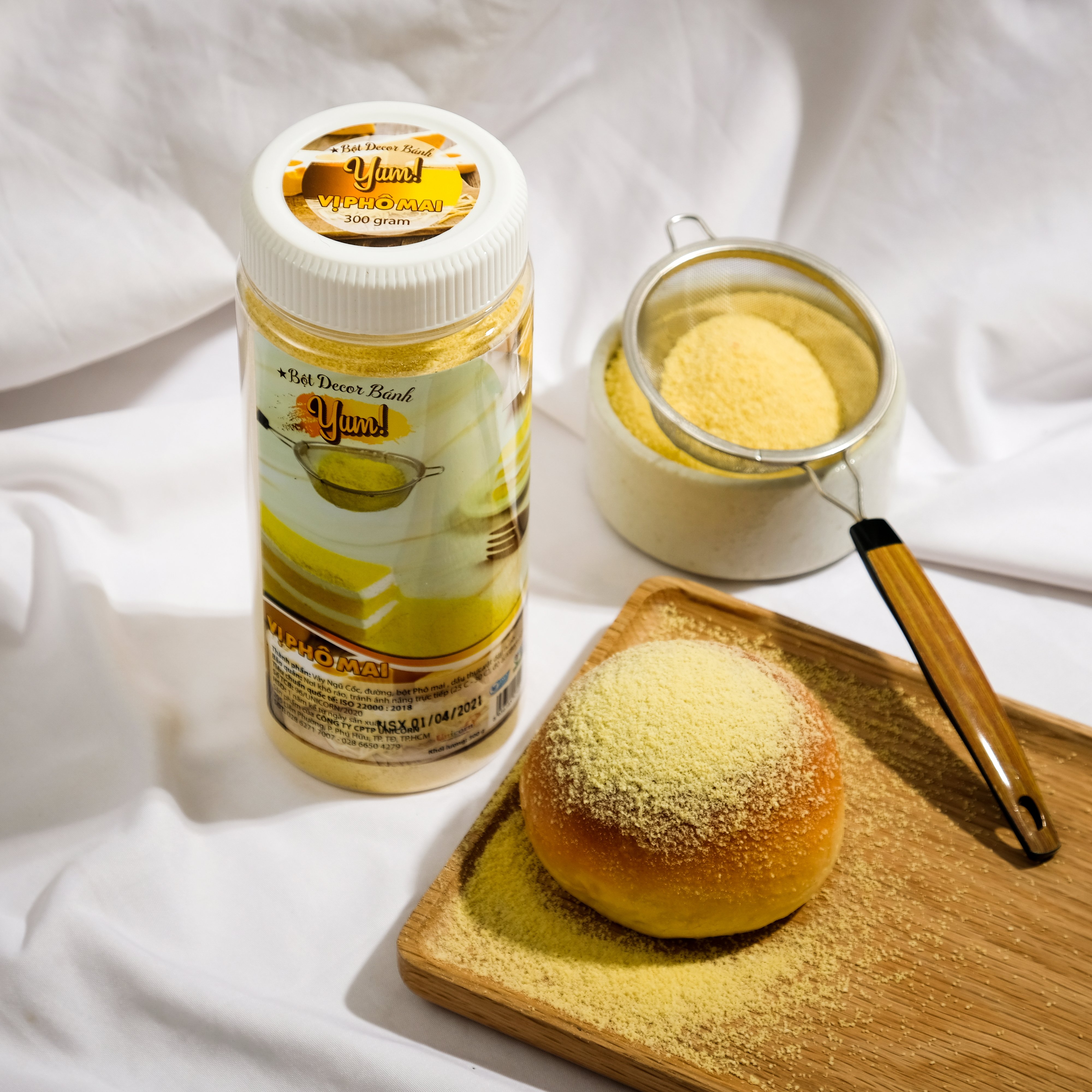 Bột rắc vị PHÔ MAI -nguyên liệu trang trí bánh kem- Đồng Tiến Việt Nam