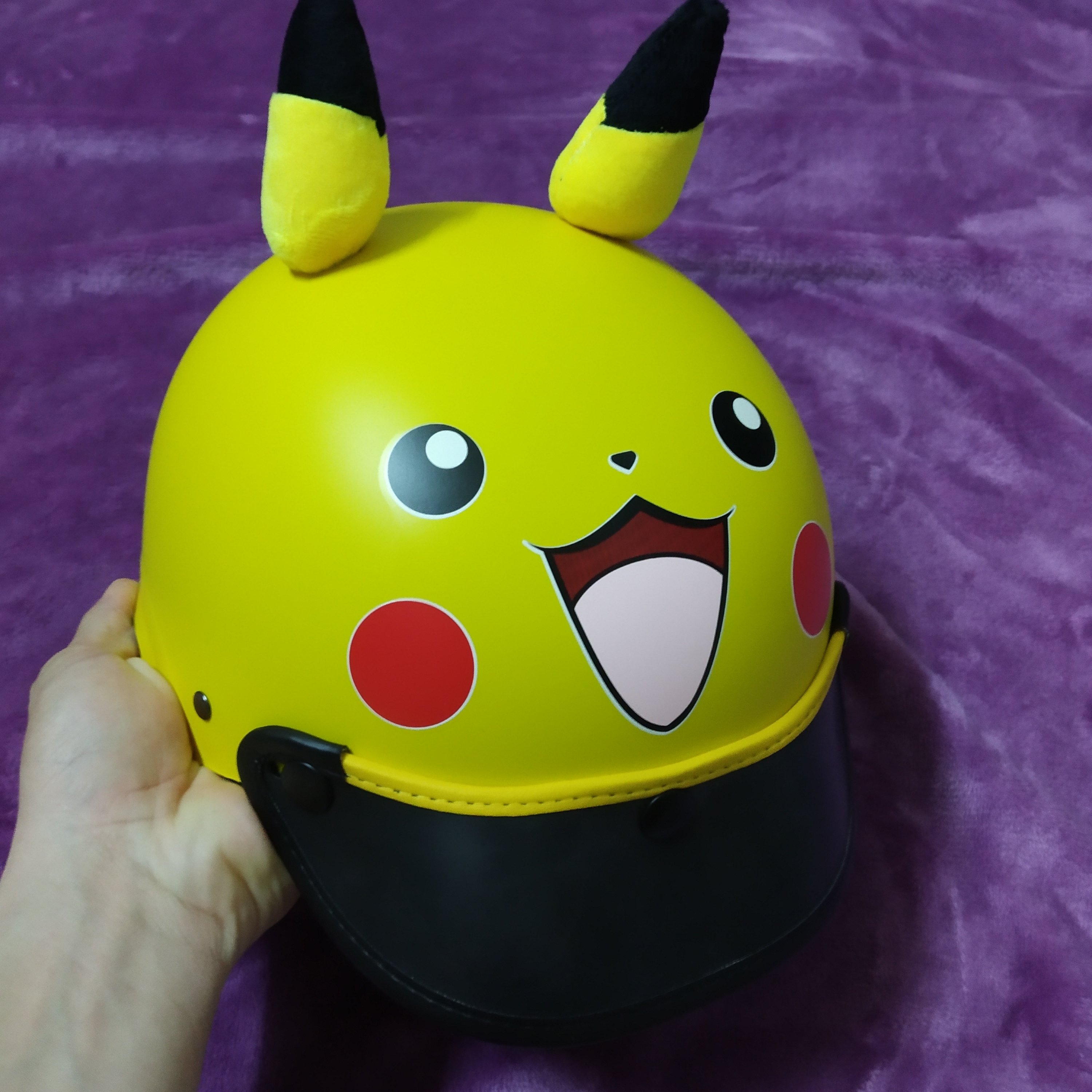 Nón Bảo Hiểm Trẻ Em - Mũ Bảo Hiểm Nhiều Màu và Có 2 Tai trên nón Cực Dễ Thương