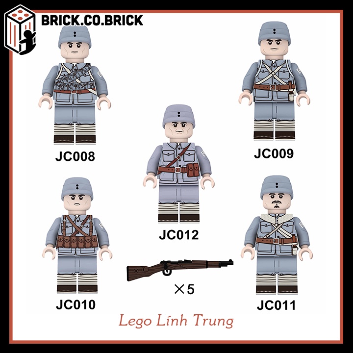 Lính trung quốc đồ chơi lắp ráp lính chiến tranh world war army quân đội jc008-jc012