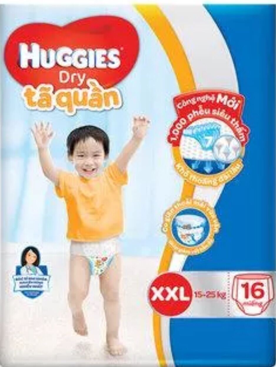 Tã quần huggies xxl16 - tã bỉm huggies size xxl - date mới