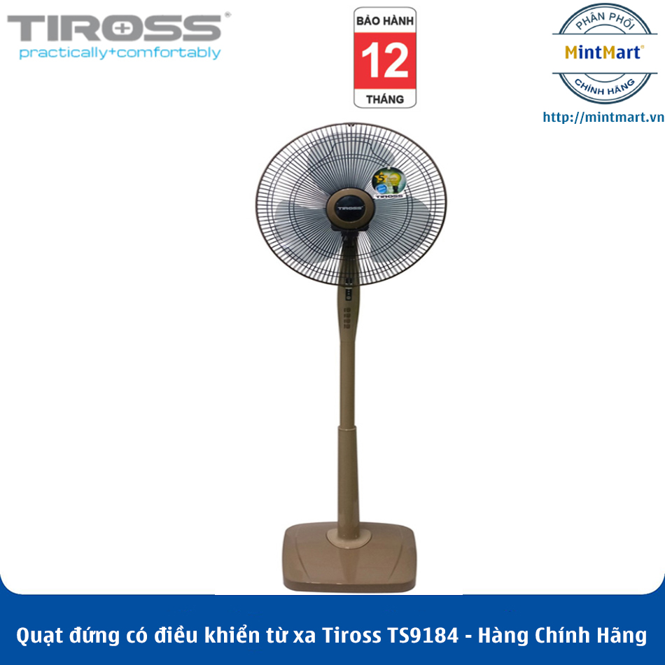 Quạt đứng có điều khiển từ xa Tiross TS9184 - Hàng Chính Hãng