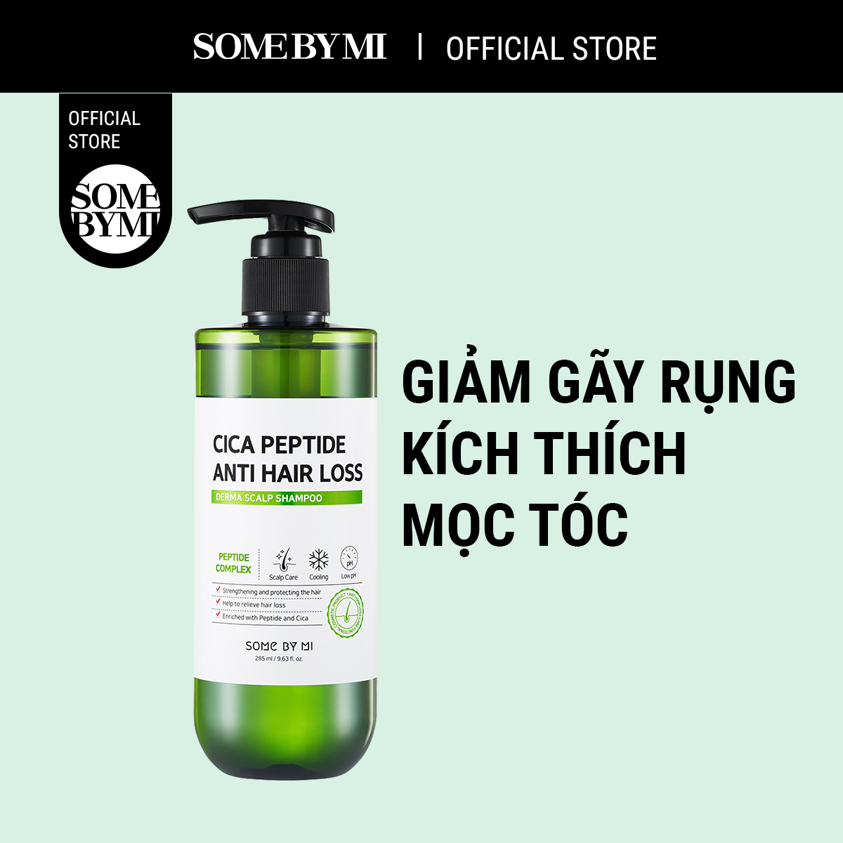 Dầu Gội Some By Mi  Cica Peptide Anti Hair Loss Derma Scalp Shampoo 285ml