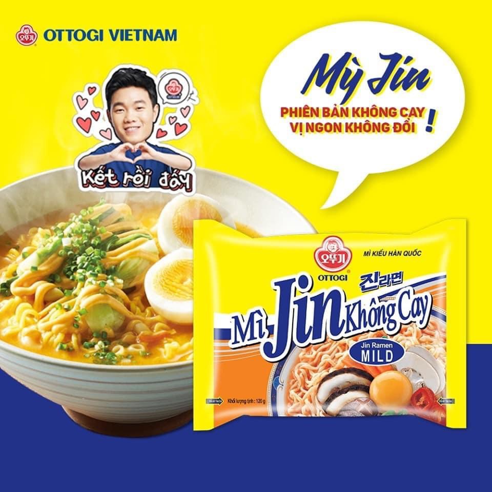 Combo 5 gói - mì Jin không cay OTTOGI 120g, cam kết hàng chính hãng, chất lượng đảm bảo, an toàn cho sức khỏe người dùng
