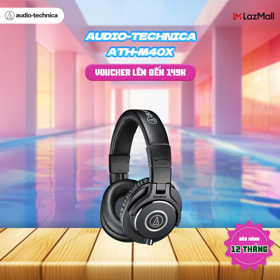 Tai Nghe Chụp Tai Overear Audio Technica ATH-M40x Professional Hifi - Hàng Chính Hãng