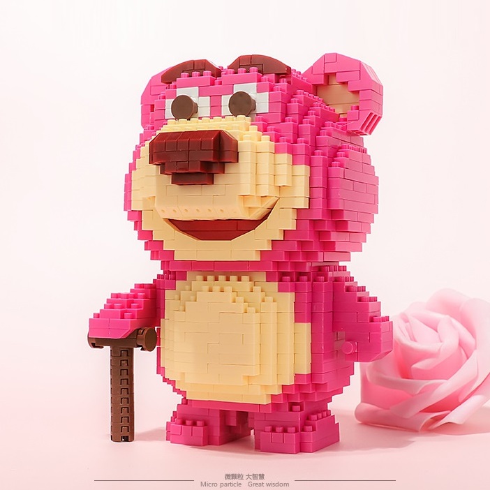 Mô Hình Lắp Ráp 3D Toy Story Strawberry Bear Lotso Huggin Bear