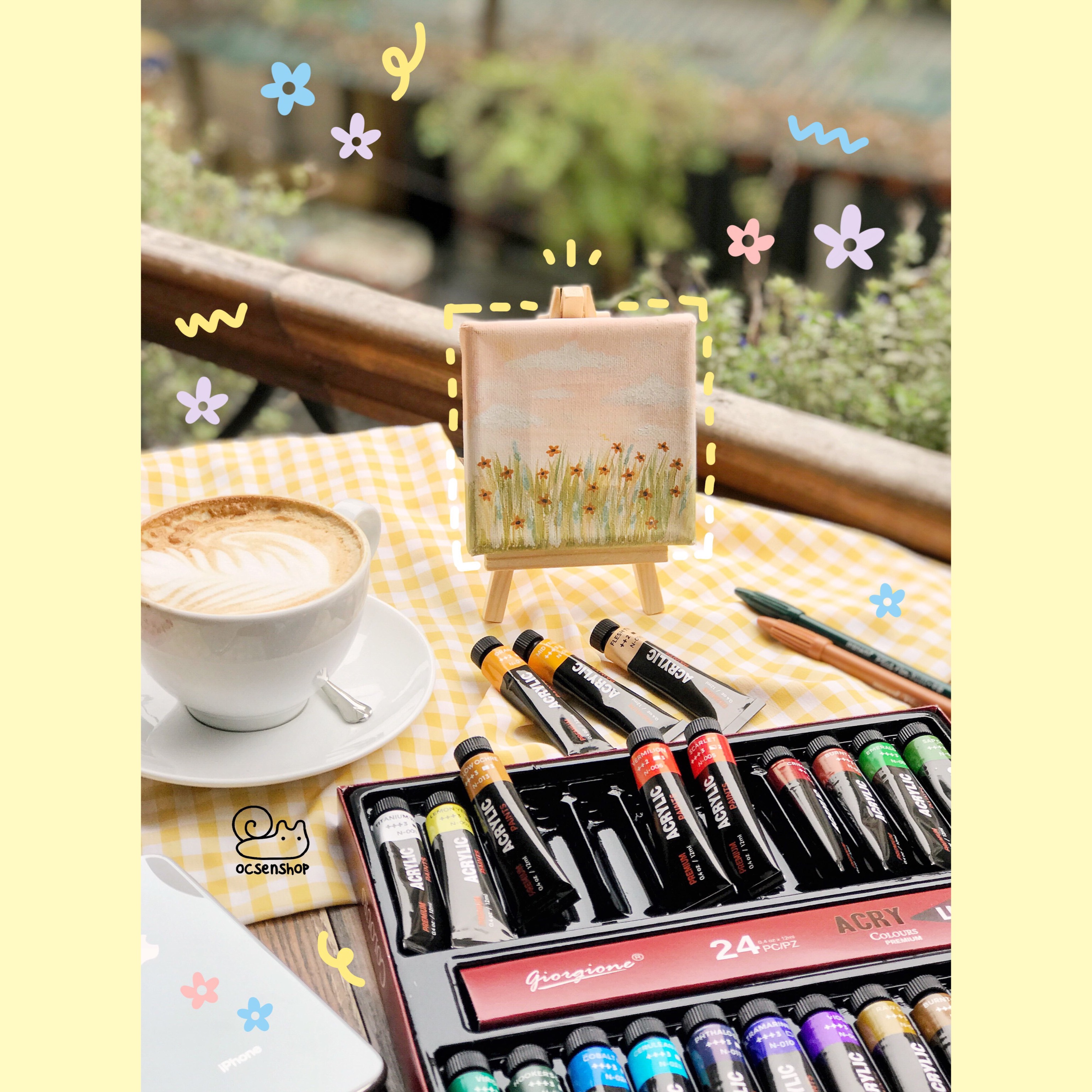 Mini Canvas khung Acrylic mini chuyên dụng dành cho vẽ tranh