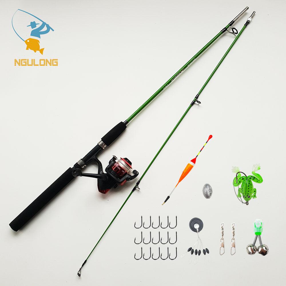 Bộ Cần Câu Shimano 2 Khúc Đặc ruột 1m65 + Máy + dây câu, kèm phụ kiện như ảnh chỉ việc đi câu (*Kim Thủy)