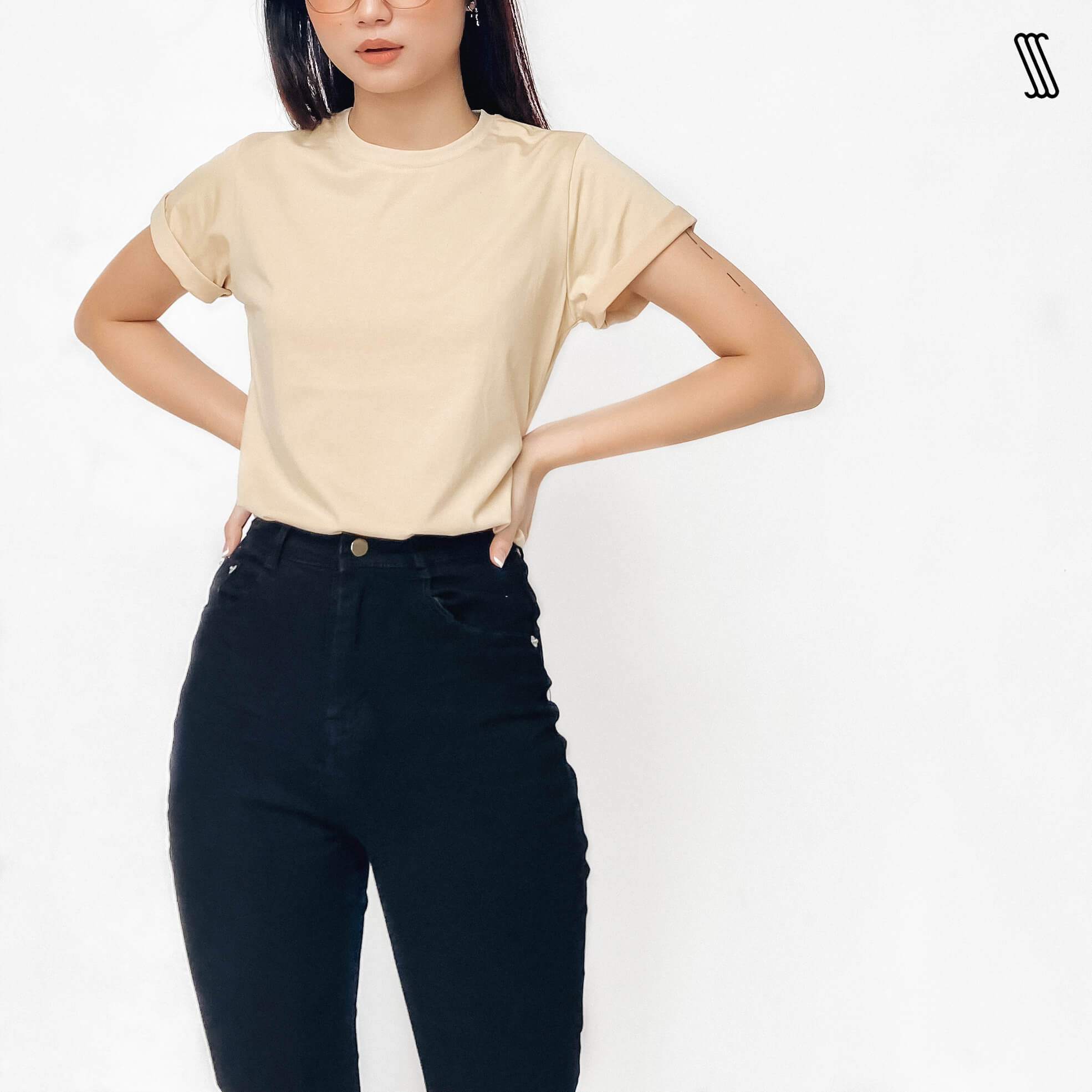 Áo Phông nữ SSSTUTTER cổ tròn ngắn tay dáng xuông chất cotton thoáng mát Great Life Tee / HER