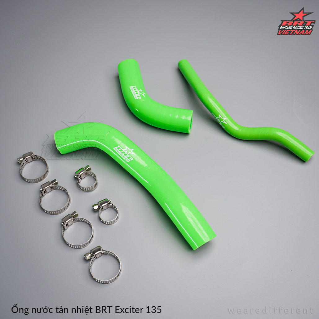 Ống nước tản nhiệt BRT Dạ Quang dành cho các dòng xe Winner/Exciter/Vario/PCX/AirBlade/FZ/NVX/Satria/GSX/R15/TFX - Hàng Chính Hãng
