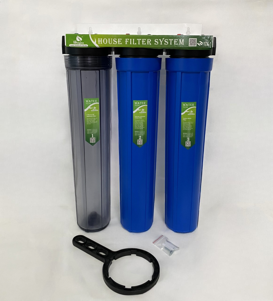 Bộ lọc nước sinh hoạt bộ lọc thô 3 cấp ly 20 inch (1 trong 2 xanh)