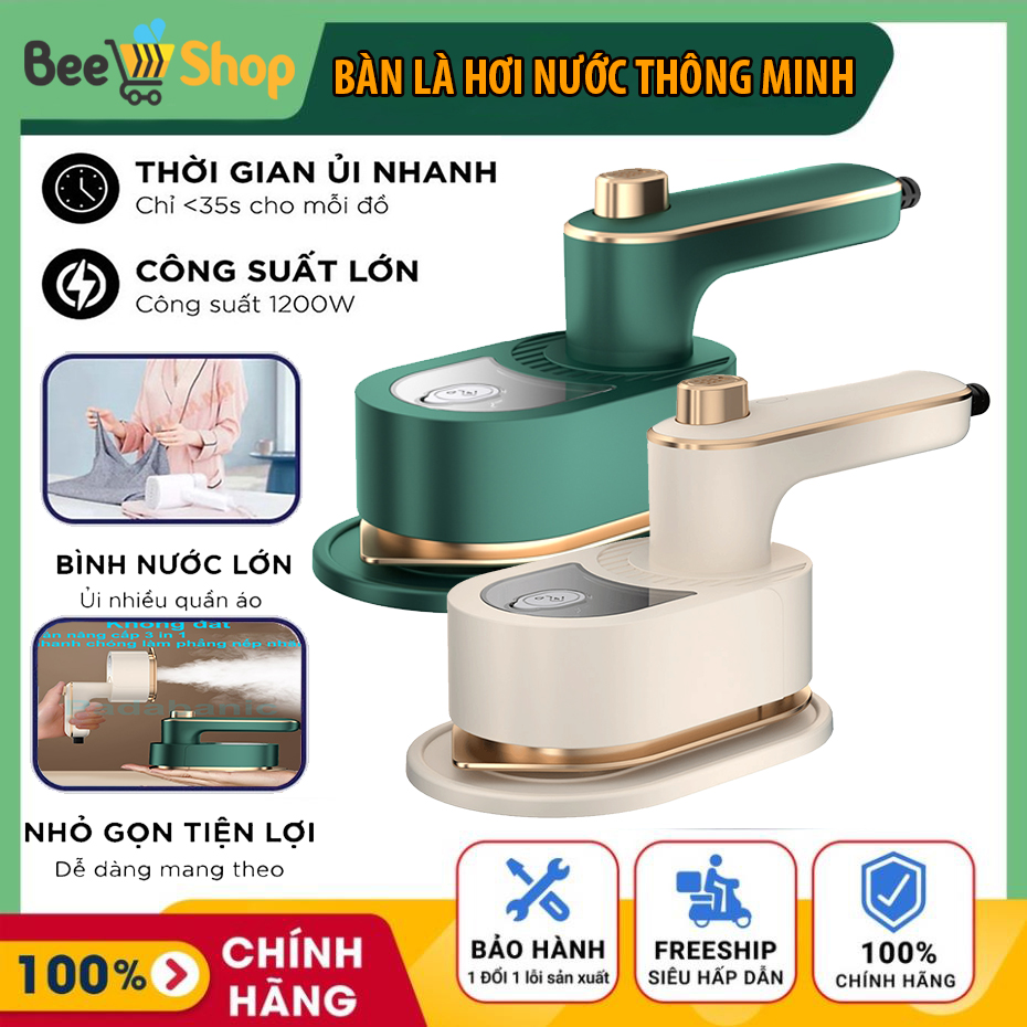 Bàn ủi hơi nước cầm tay mini, bàn là quần áo, bàn ủi hơi nước công suất cao ủi phẳng quần áo tạo nếp gấp tiện lợi đa năng, máy ủi cầm tay công suất lớn, thiết kế nhỏ gọn - Bảo hành 12 tháng